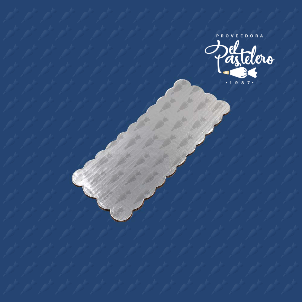 BASE DE CARTON RECTANGULAR 13 X 32 CM PAQUETE 50 PIEZAS