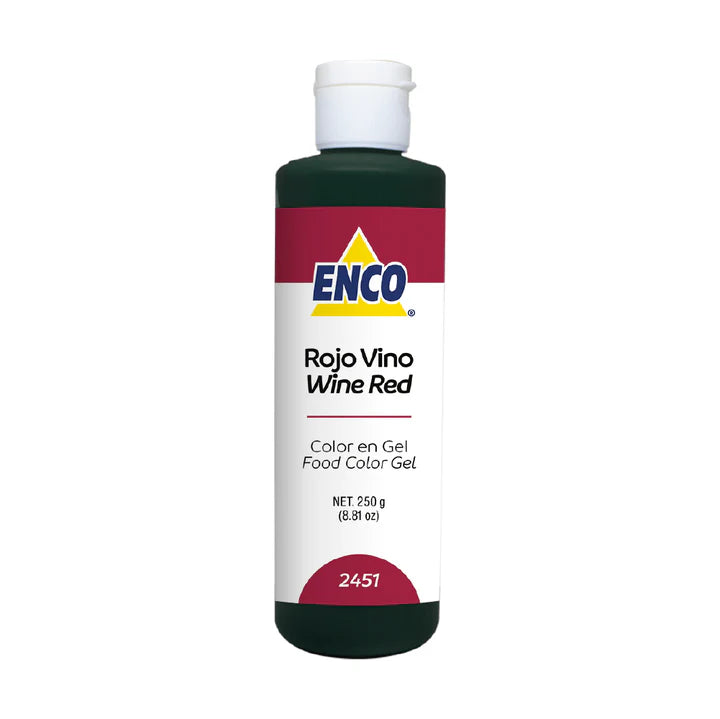 COLOR EN GEL ROJO VINO 250 GR ENCO