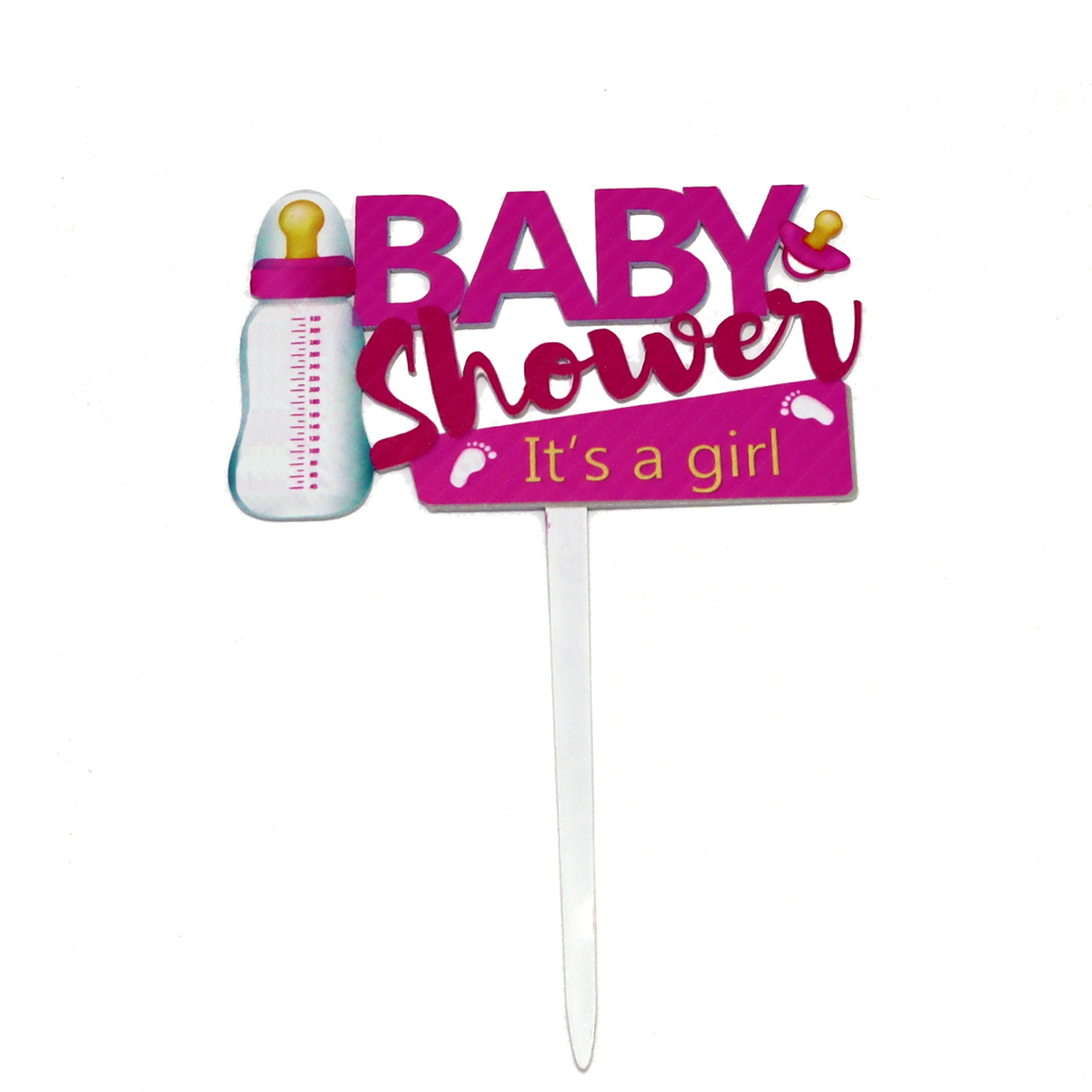 LETRERO BABY SHOWER ITS A GIRL ACRILICO ALEGRIA – Distribuidora Del ...