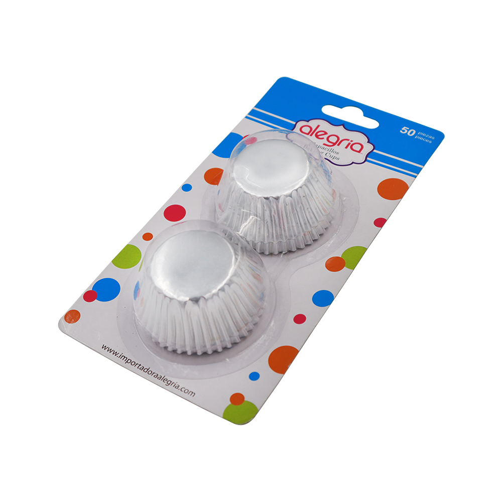 CAPACILLO METALICO #4 PLATA 50 PIEZAS ALEGRIA