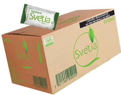 SVETIA 100 ENDULZANTE NATURAL CAJA 1000 SOBRES DE 1 GR METCO