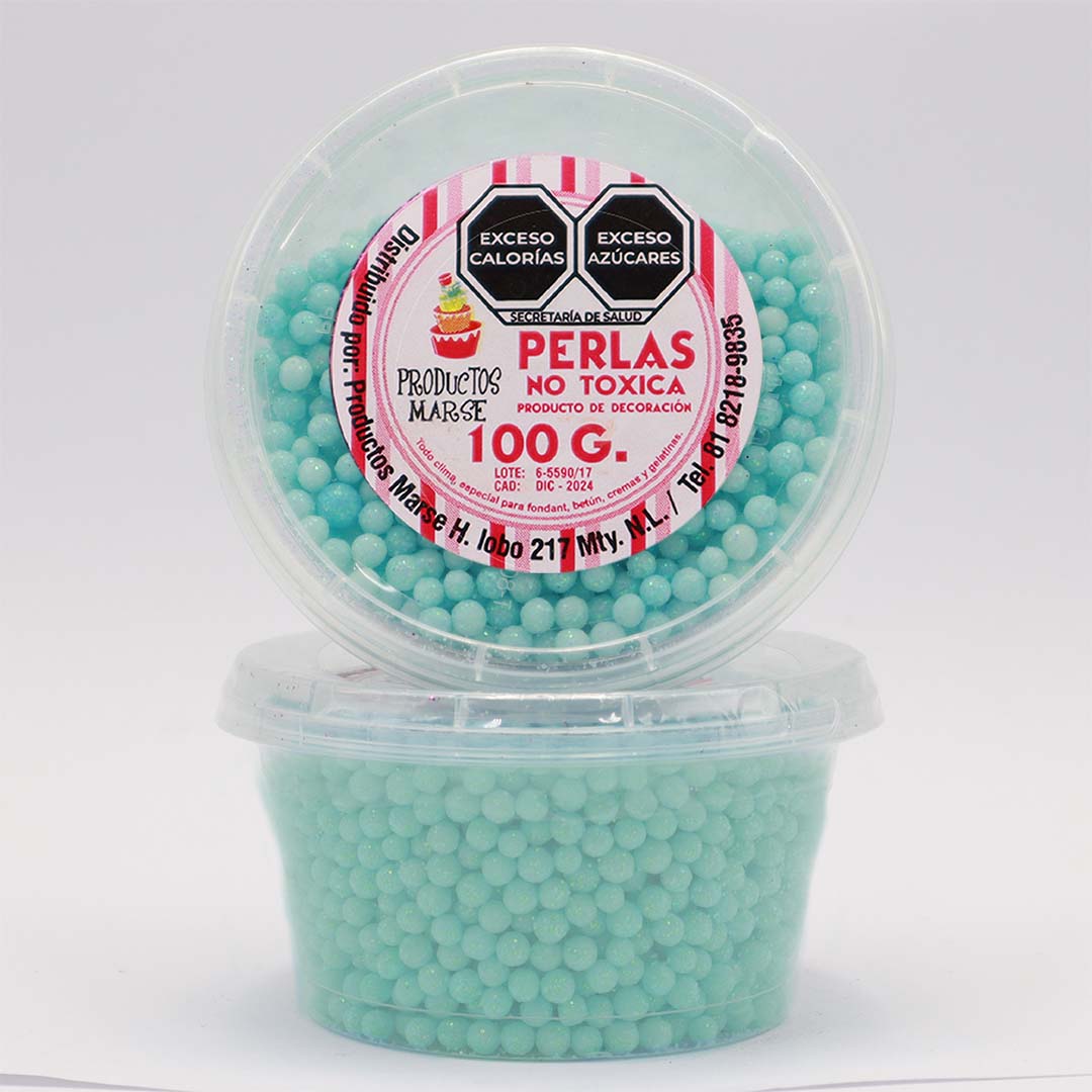 PERLA DIAMANTADA MEDIANA CELESTE 100 GR MARSE PDC001