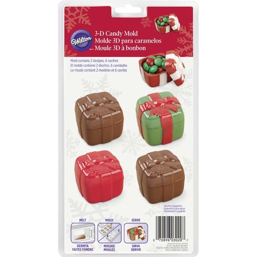MOLDE PARA CHOCOLATE CAJA DE REGALO WILTON