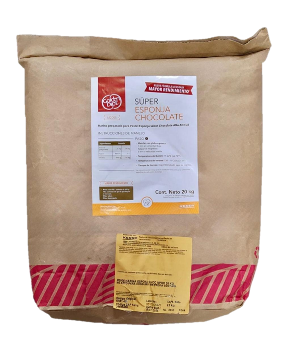 HARINA PREPARADA ESPONJA CHOCOLATE 20 KG KERRY