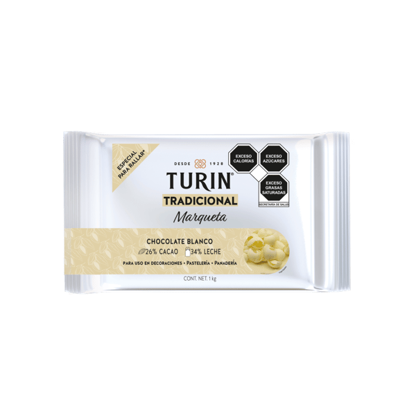 MARQUETA CHOCOLATE BLANCO 1 KG TURIN