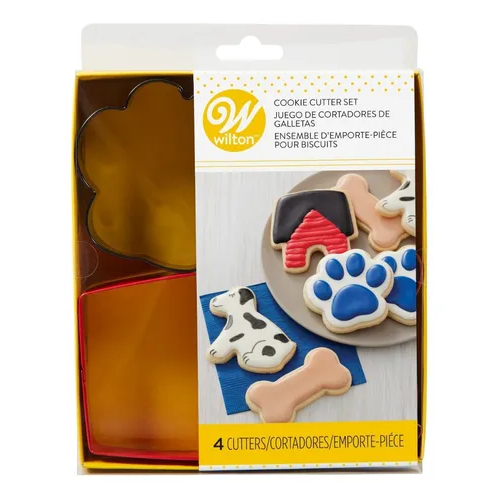 CORTADORES GALLETAS PERRO HUELLA 4 PIEZAS WILTON