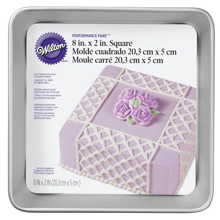 MOLDE CUADRADO ALUMINIO 20.3 X 5 CM WILTON