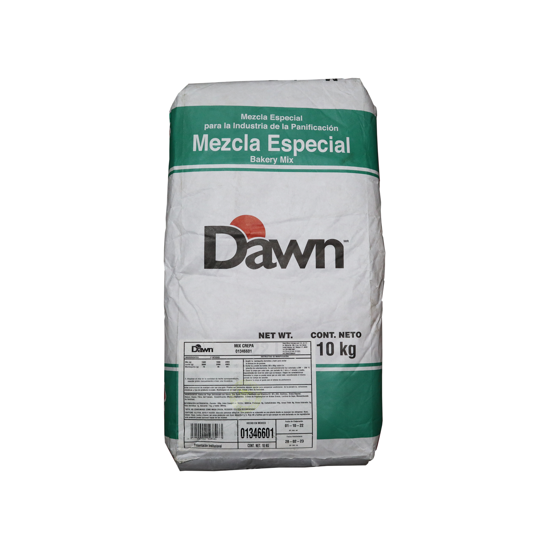 HARINA PREPARADA CREPAS BULTO 10 KG DAWN