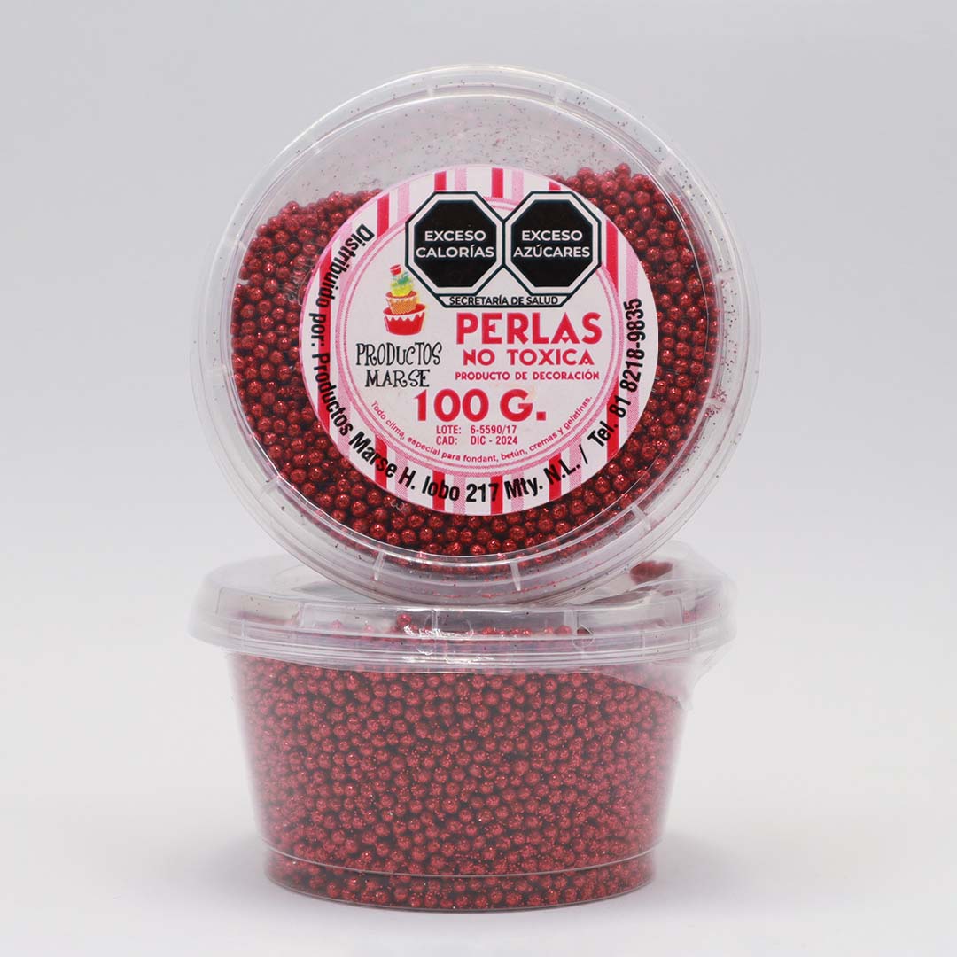 PERLA DIAMANTADA MINI ROJO 100 GR MARSE PDROMI001