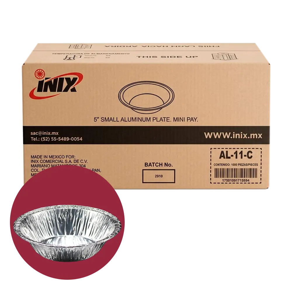 MOLDE DE ALUMINIO TARTALETA 5" 11 CM CAJA C-1000 INIX AL-11