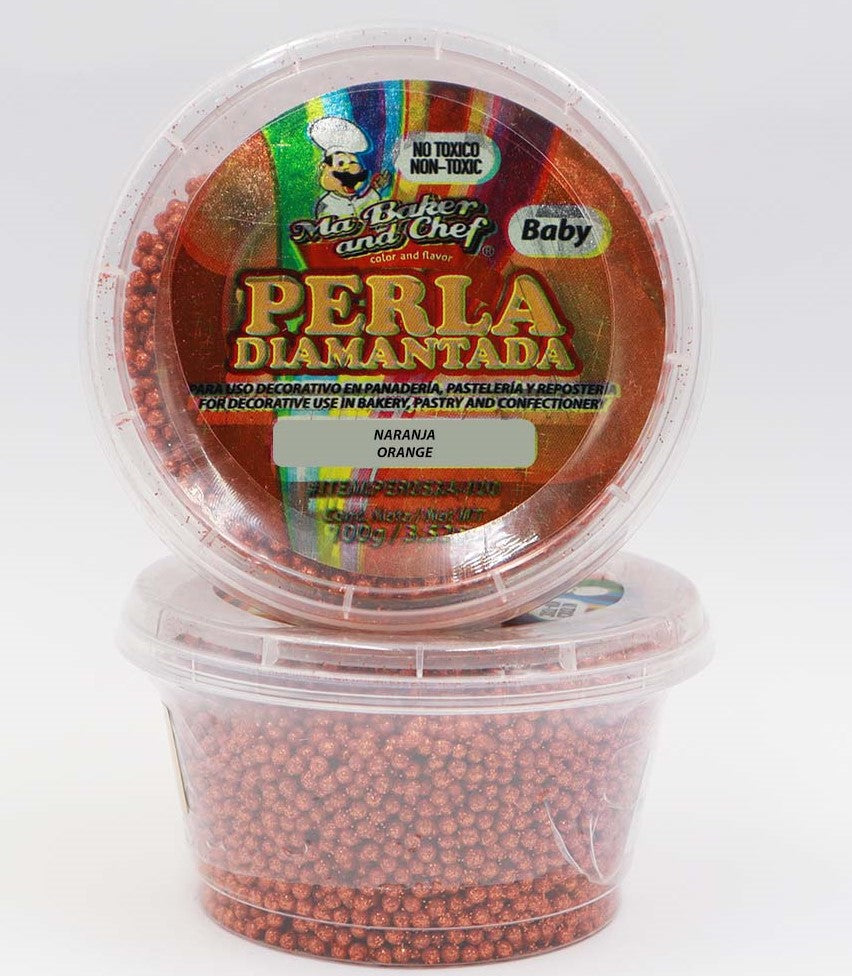 PERLA DIAMANTADA BABY NARANJA MA BAKER