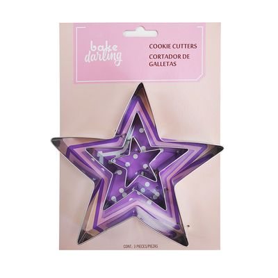 CORTADOR GALLETAS METALICO ESTRELLAS BAKE DARLING