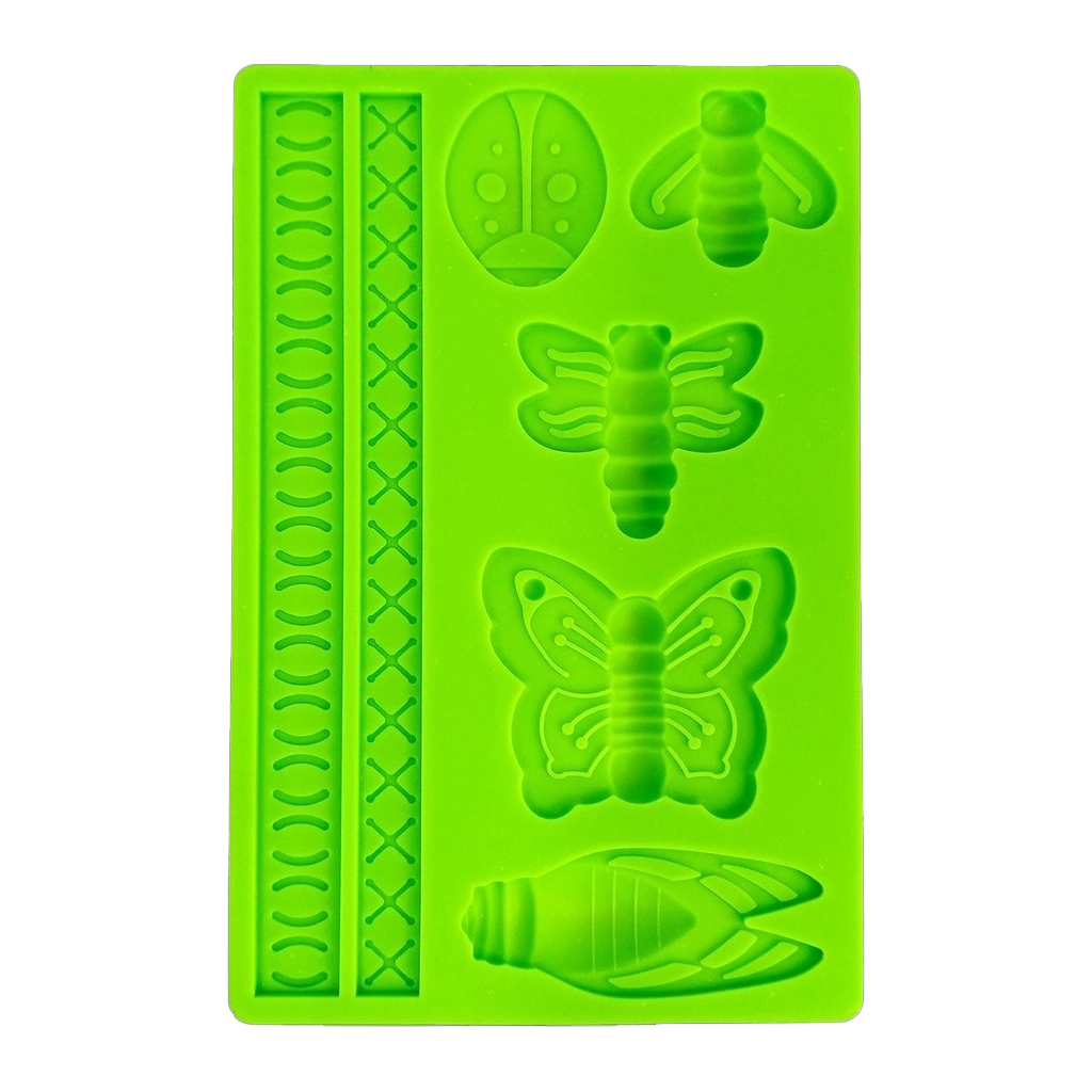 MOLDE SILICÓN FONDANT ABEJA VERDE ALEGRIA 4-1283