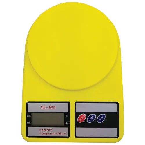 BASCULA DIGITAL 1 A 10 KG COLOR AMARILLO ALEGRIA