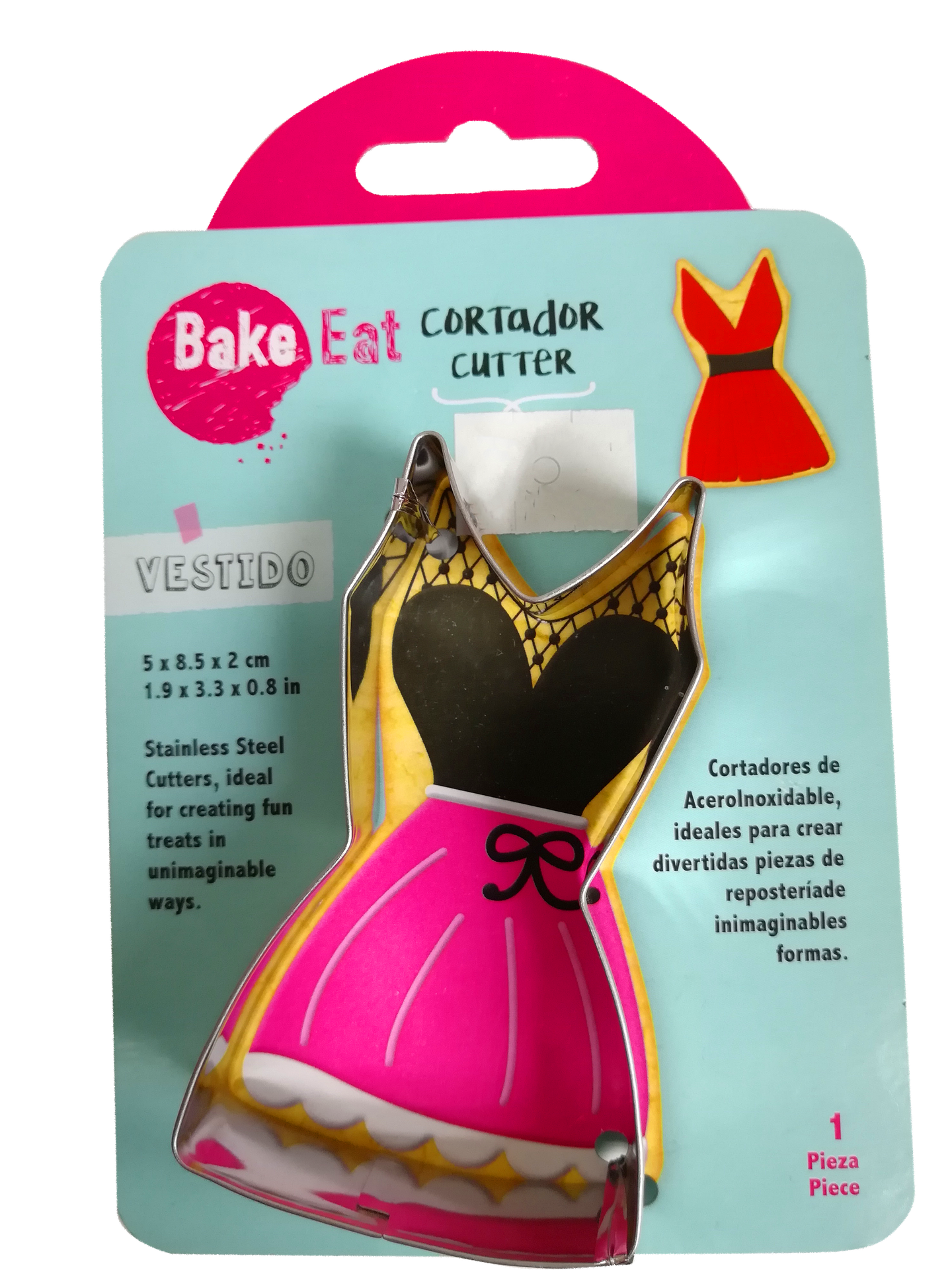 CORTADOR GALLETAS ACERO INOXIDABLE VESTIDO ALEGRIA