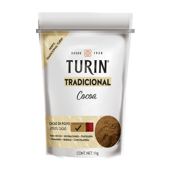 COCOA NATURAL EN POLVO 100 % CACAO BOLSA 1 KG TURIN