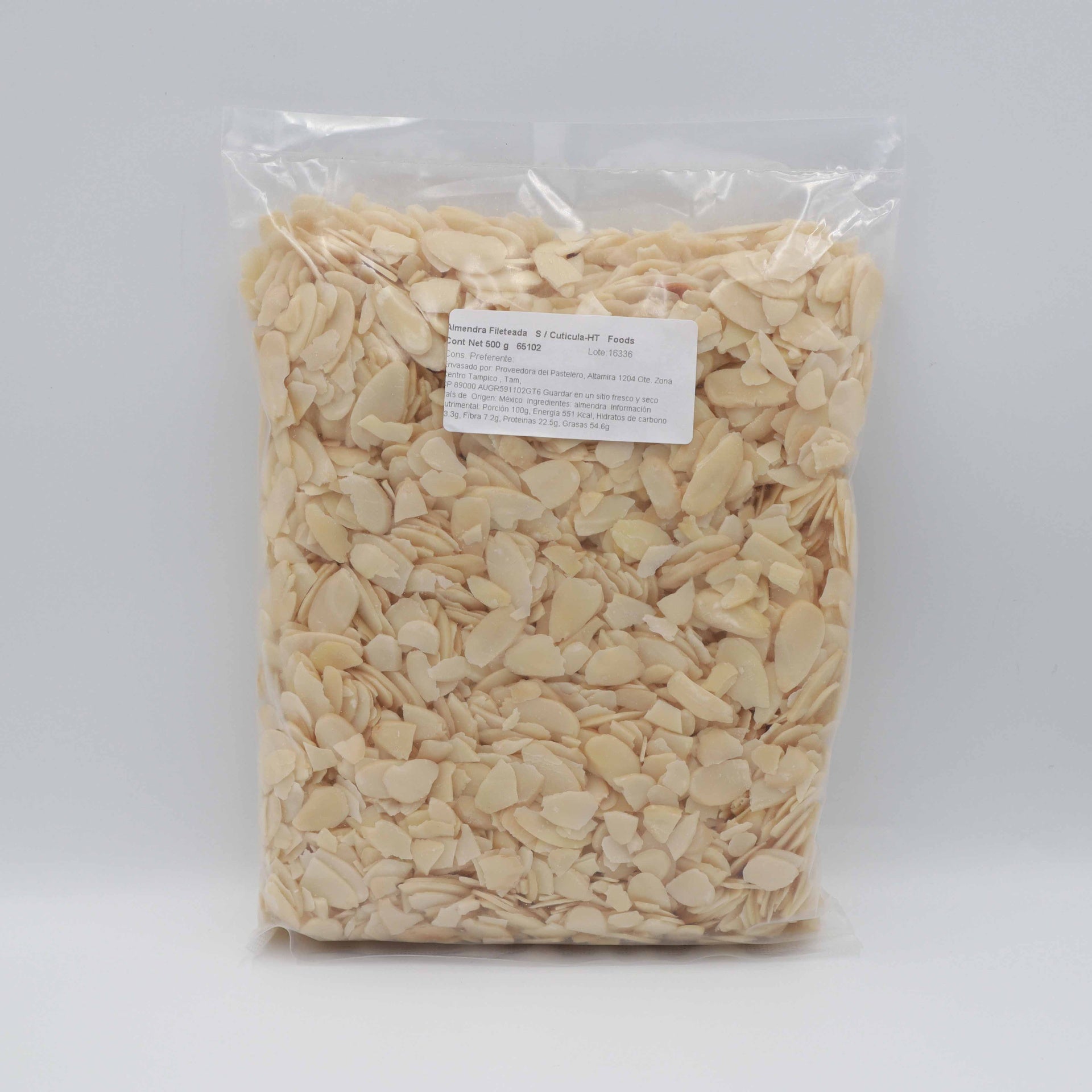 ALMENDRA FILETEADA SIN CUTICULA BOLSA 500 GR