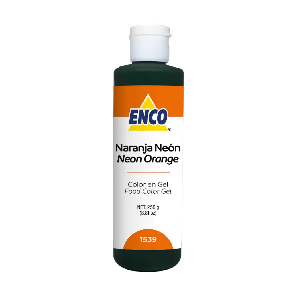 COLOR EN GEL NARANJA NEON 250 GR ENCO