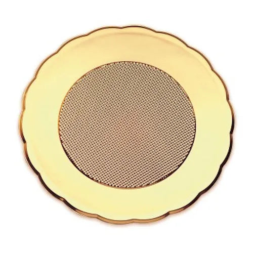 CHAROLA PLASTICO DORADA CIRCULAR 30CM ALEGRIA