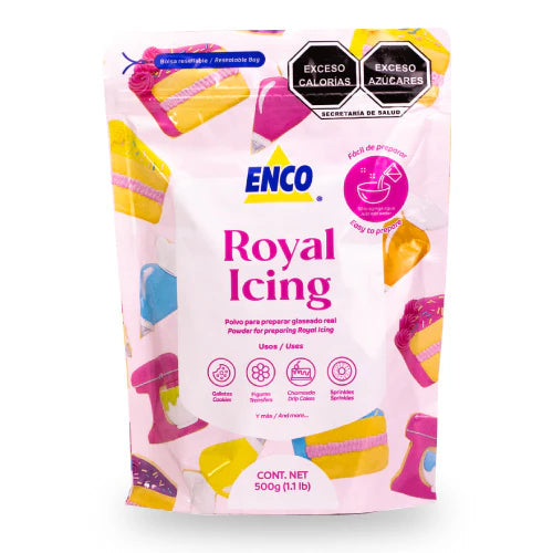 ROYAL ICING POLVO SABOR VAINILLA BOLSA 500 GR ENCO