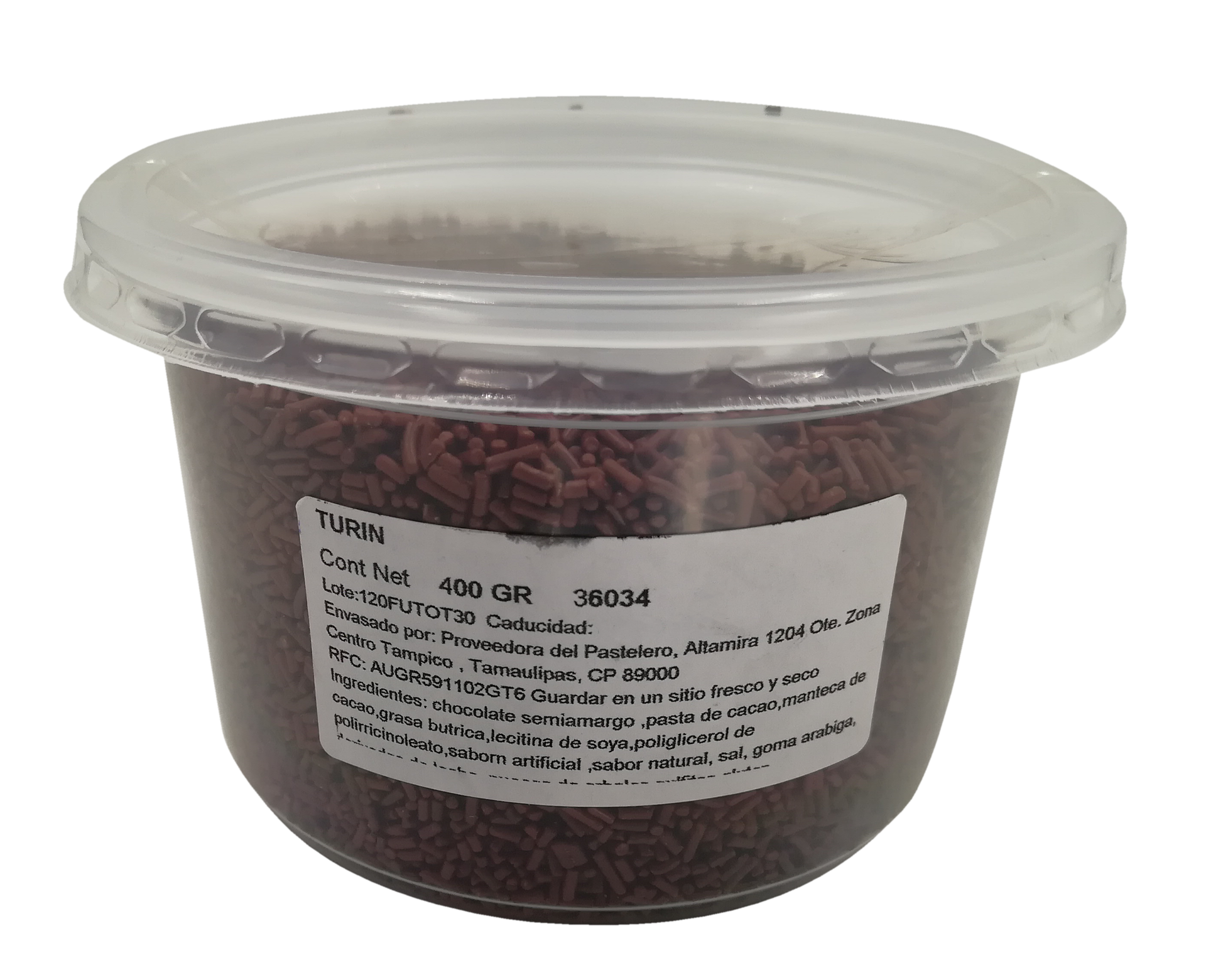 GRANILLO DE CHOCOLATE SEMI AMARGO 400 GR TURIN