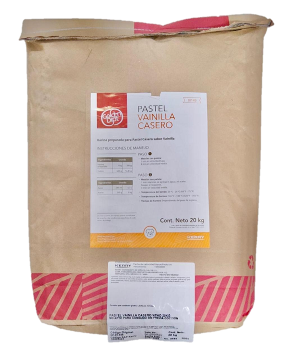 HARINA PREPARADA CASERO VAINILLA 20 KG KERRY