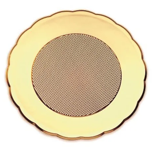 CHAROLA PLASTICO DORADA CIRCULAR 36 CM ALEGRIA
