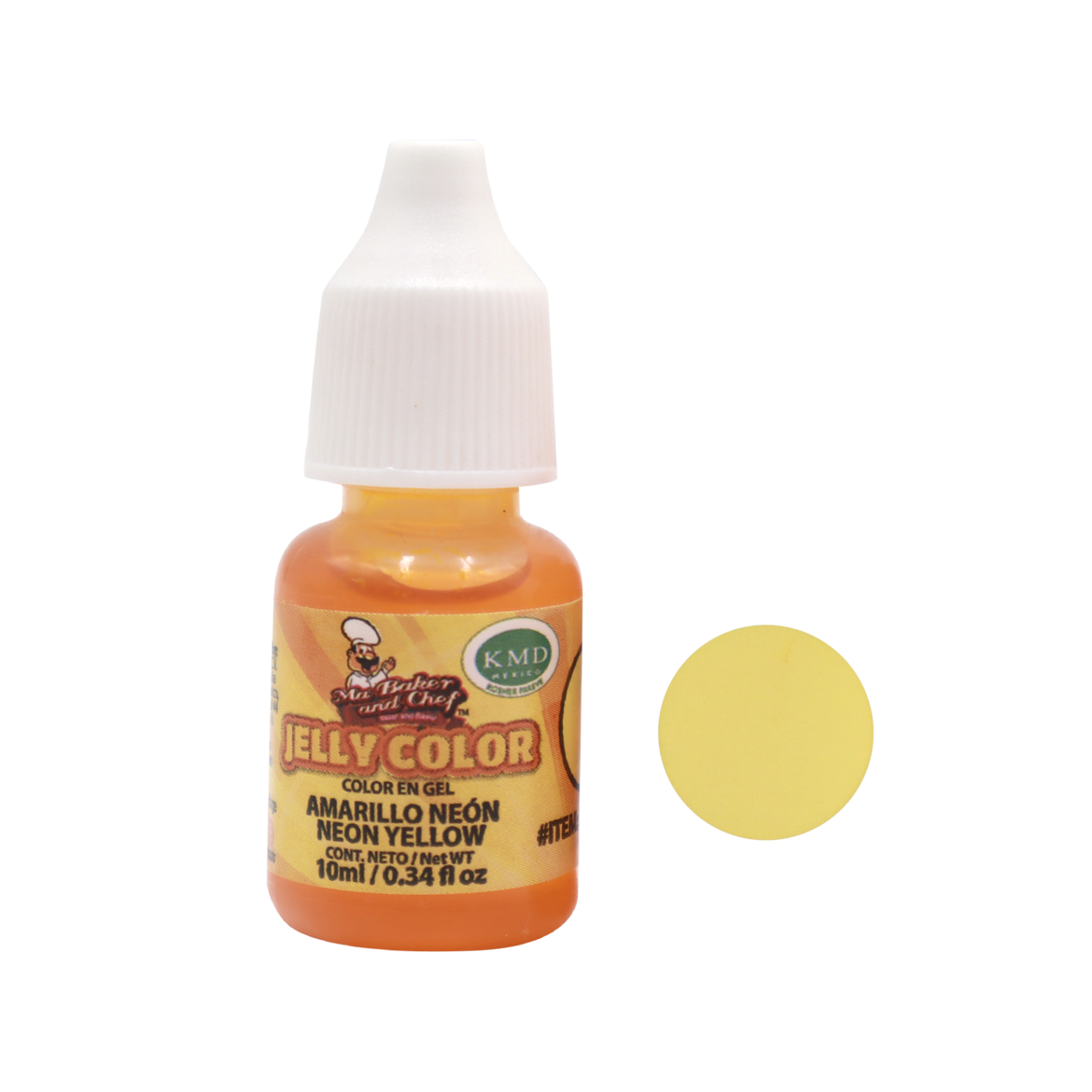 COLOR AMARILLO NEON 10 ML MA BAKER