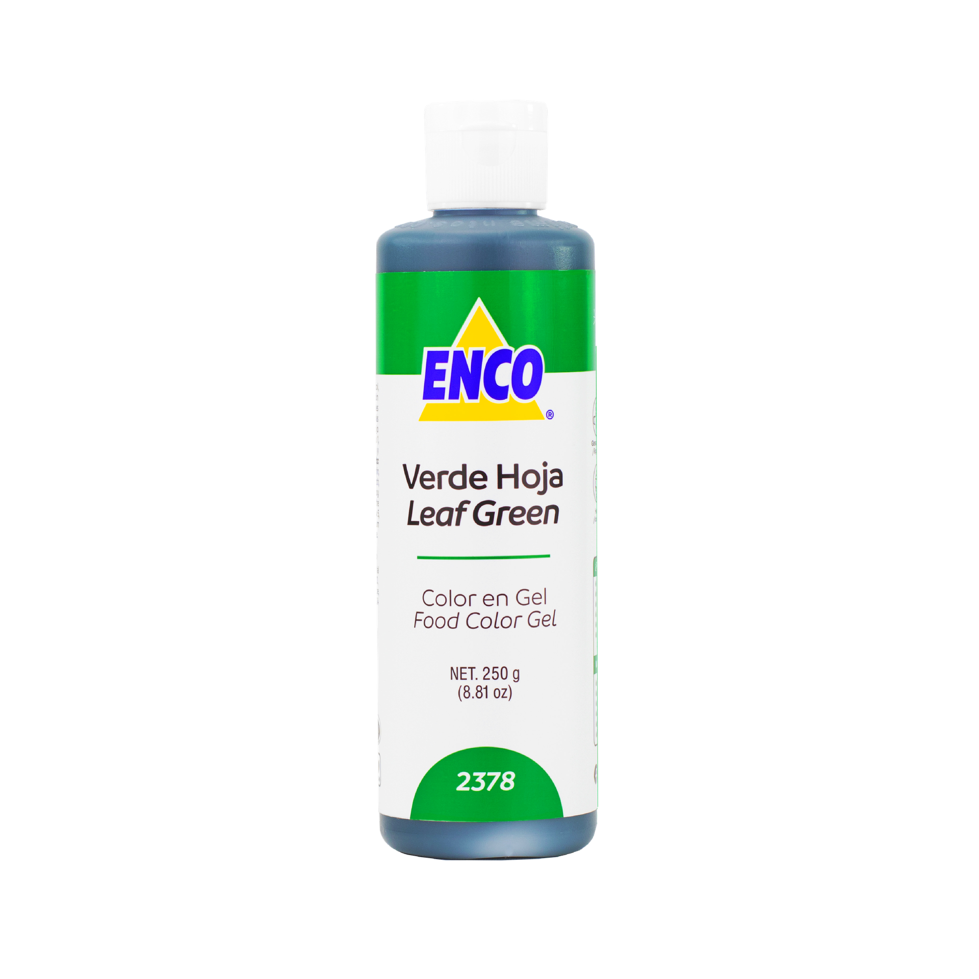 COLOR EN GEL VERDE HOJA 250 GR ENCO