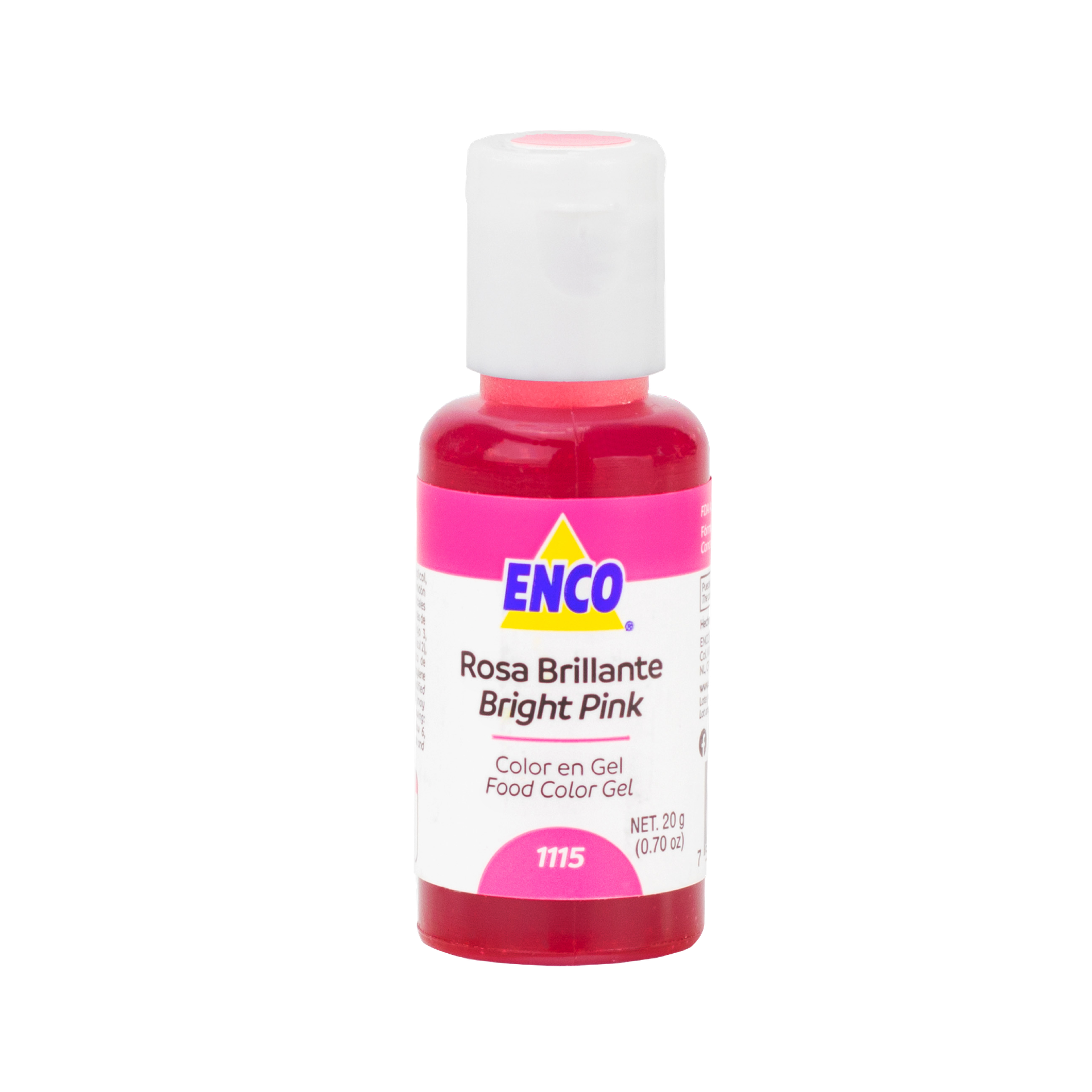 COLOR EN GEL ROSA BRILLANTE 20 GR ENCO
