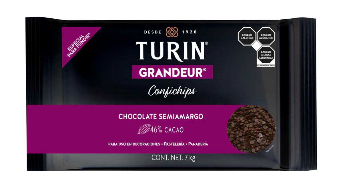 CONFICHIPS GRANDEUR CHOCOLATE SEMIAMARGO BOLSA 7 KG TURIN