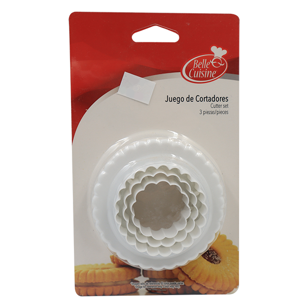 CORTADOR GALLETAS METALICO REDONDO RIZADO ALEGRIA