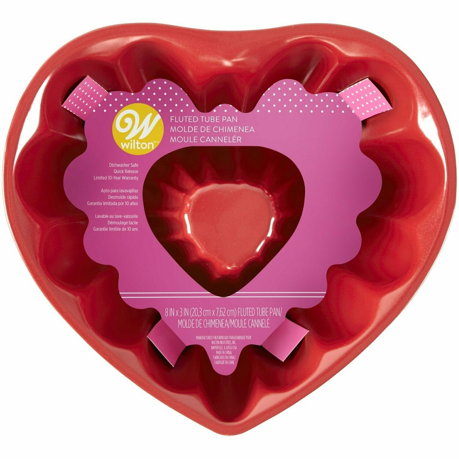 MOLDE CORAZON ACERO INOXIDABLE 20X7.62 CM WILTON