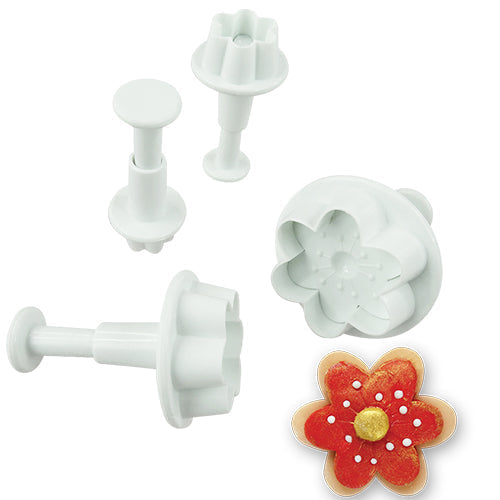 CORTADOR EYECTOR PLASTICO FONDANT FLOR 6 PETALOS