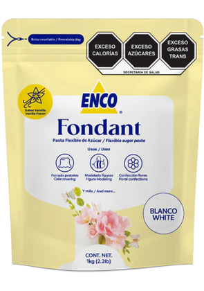 FONDANT BLANCO VAINILLA ENCO 1 KG