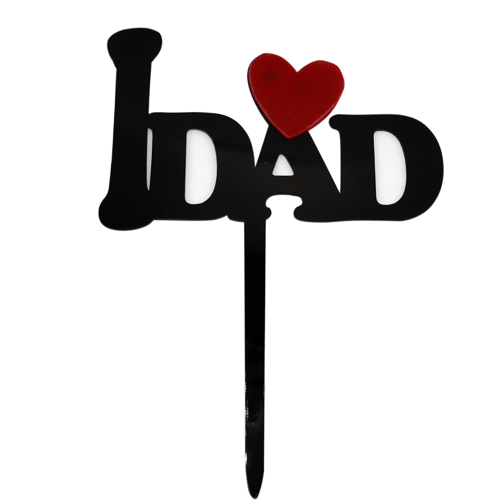 LETRERO I LOVE DAD NEGRO ACRILICO ALEGRIA