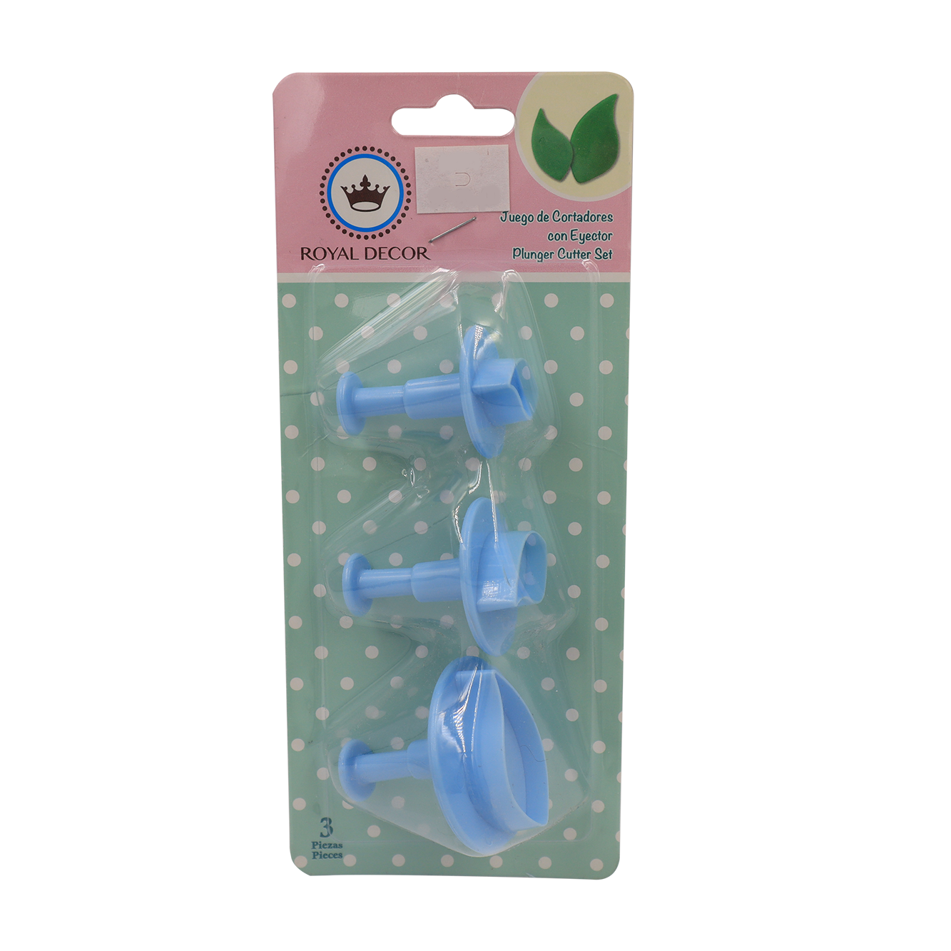 CORTADOR EYECTOR PLASTICO FONDANT HOJA CLASICA ALEGRIA