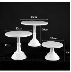BASE PARA PASTEL DECORATIVO 3 PIEZAS METAL DTEM735 CHERRY
