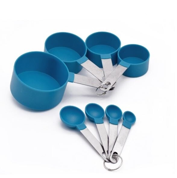 JUEGO TAZAS MEDIDORAS AZUL 8 PIEZAS BAKE DARLING