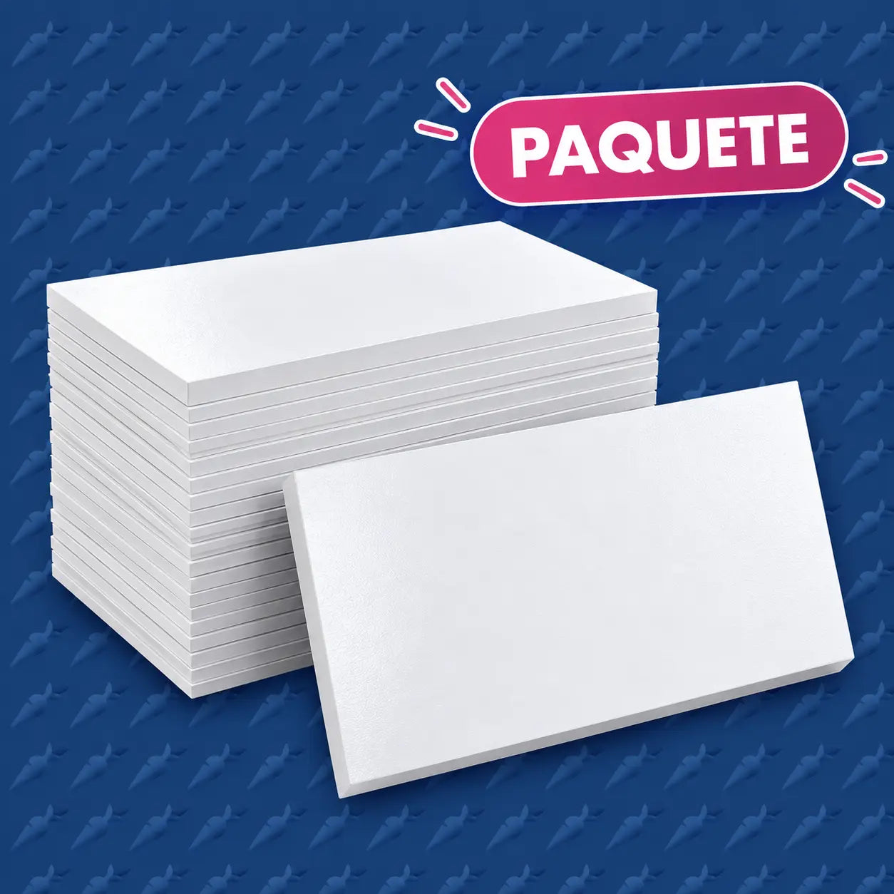 BASE DE CARTON RECTANGULAR DOBLE LISTON BLANCO 35 x 47 CM PAQUETE 25 PIEZAS