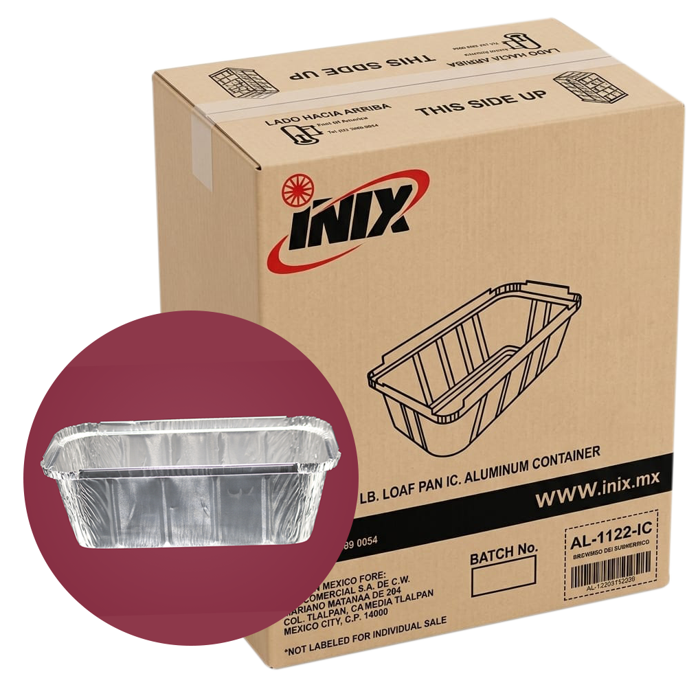 MOLDE DE ALUMINIO PANQUE 11X 22CM CAJA C-500 INIX AL-1122-IC