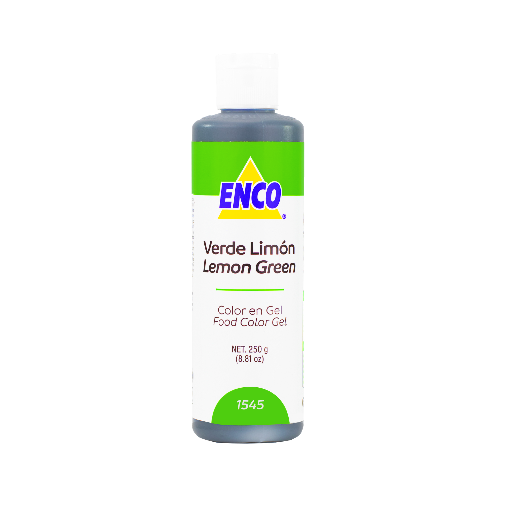 COLOR EN GEL VERDE LIMON 250 GR ENCO