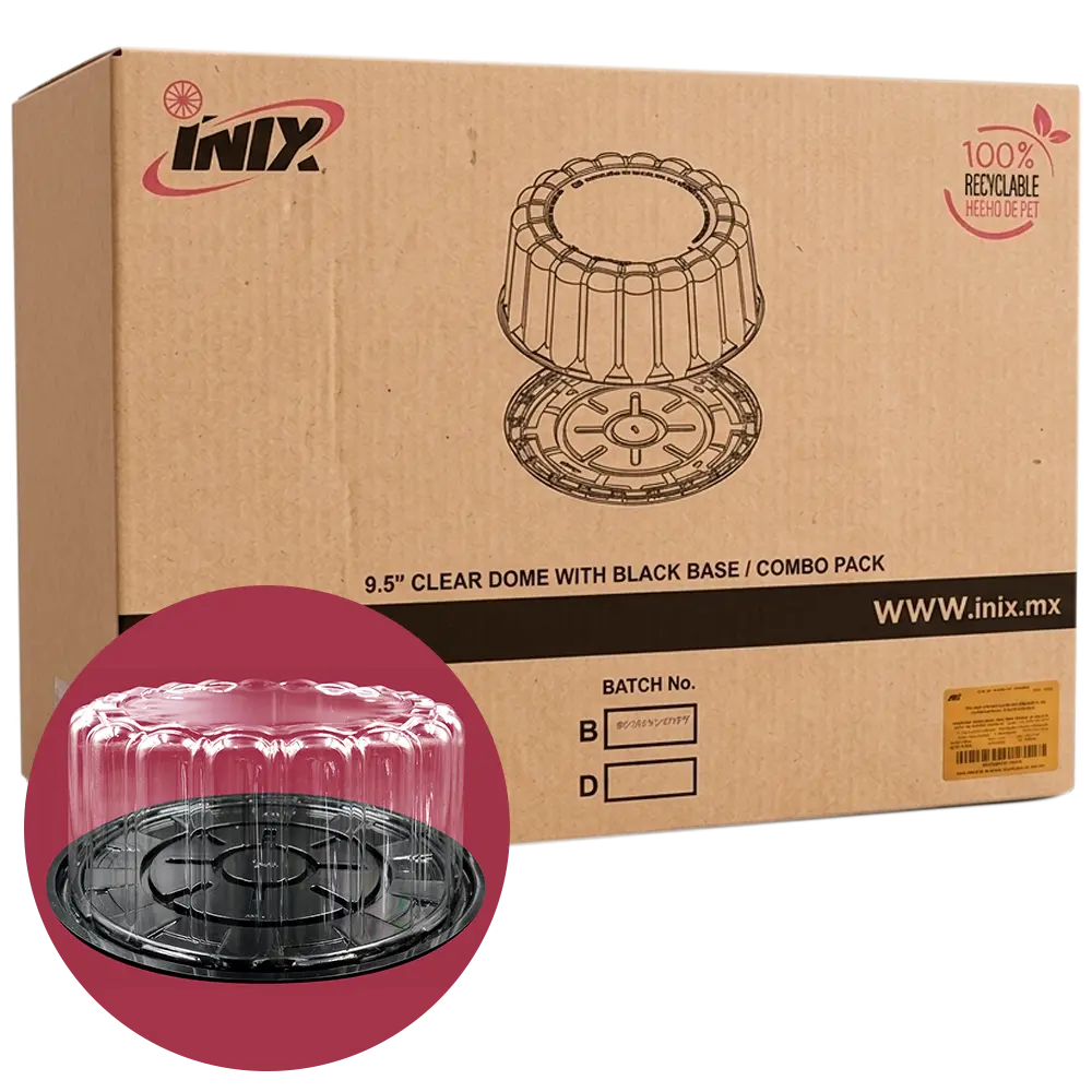 DOMO PASTEL REDONDO 25 CM CAJA C-100 INIX C95-45BFL