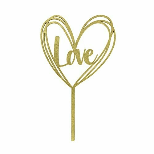 LETRERO LOVE CORAZÓN GOTICO BAKE DARLING