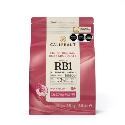 CALLETS CHOCOLATE RUBY BOLSA 2.5 KG BARRY CALLEBAUT