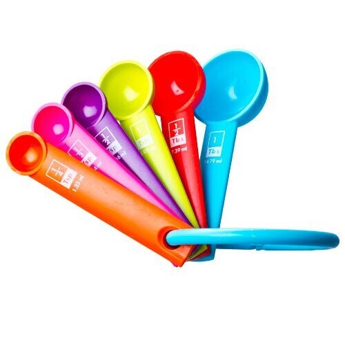 CUCHARAS MEDIDORAS PLASTICO 6 PIEZAS ALEGRIA