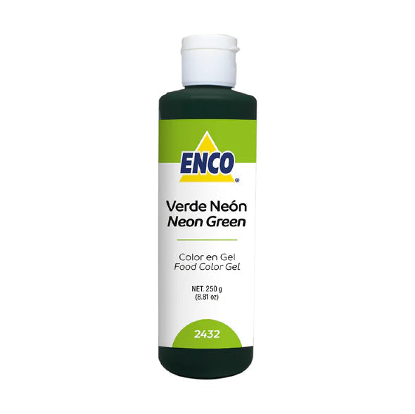 COLOR EN GEL VERDE NEON 250 GR ENCO