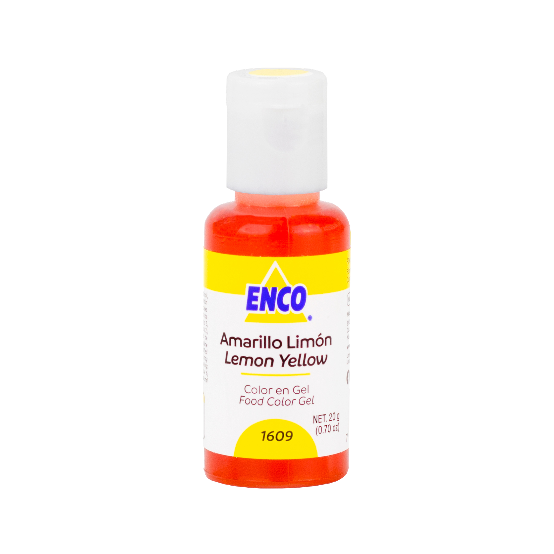 COLOR EN GEL AMARILLO LIMON 20 GR ENCO