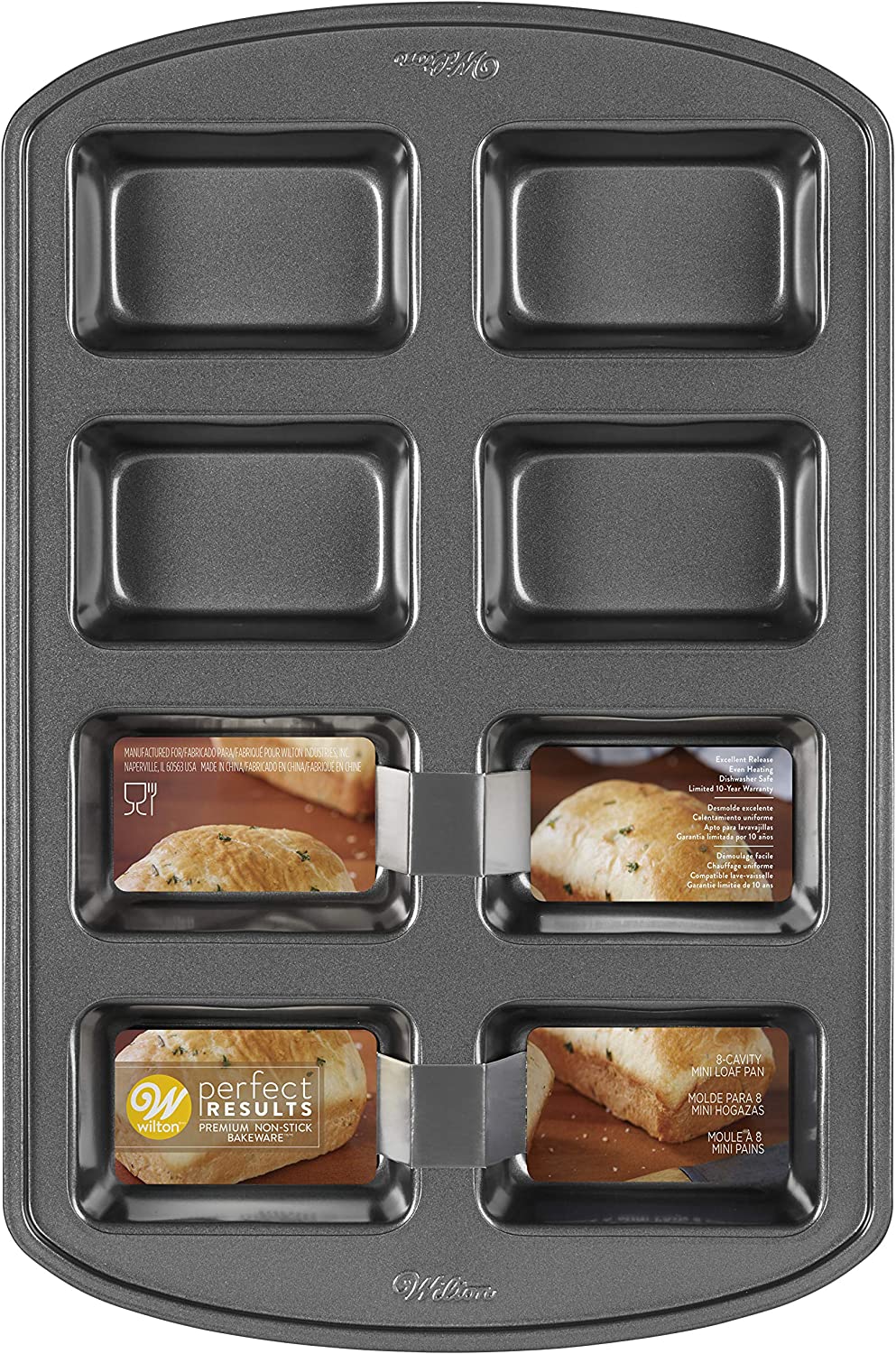MOLDE PANQUE ALUMINIO 9 X 6 CM 8 CAVIDADES WILTON