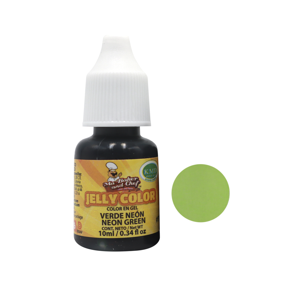 COLOR GEL VERDE NEON 10 ML MA BAKER